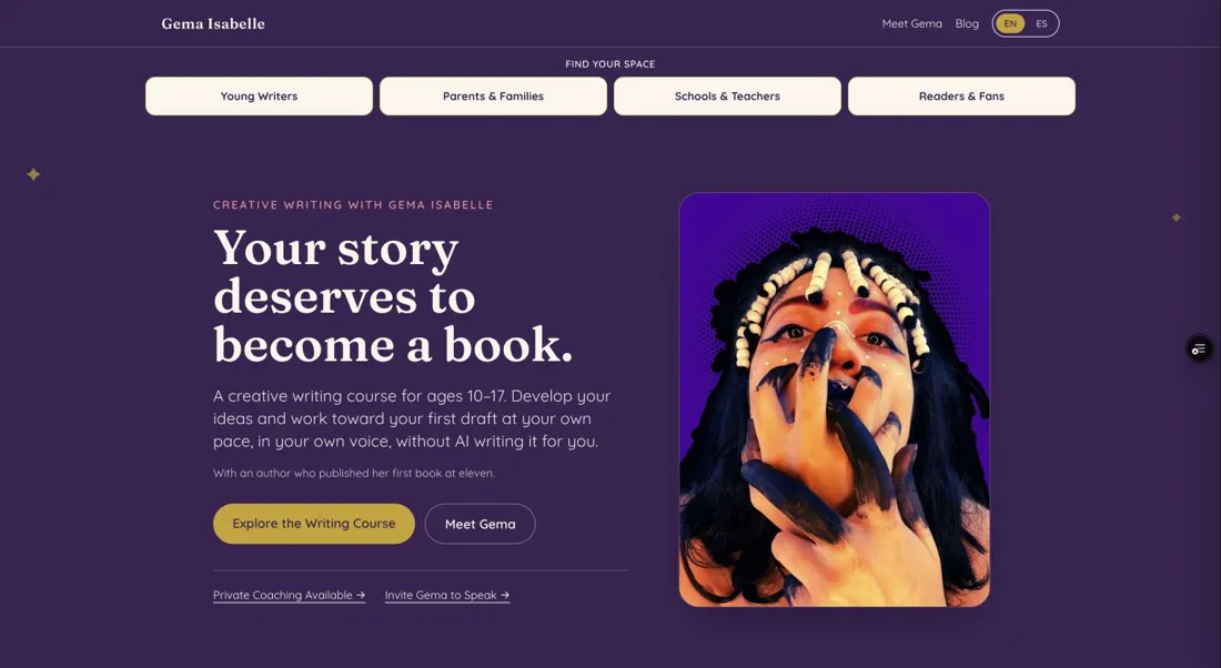 Homepage preview of Gema Isabelle